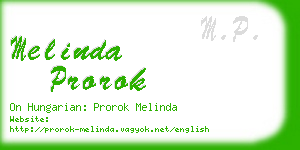 melinda prorok business card